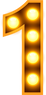 灯管数字1字体设计